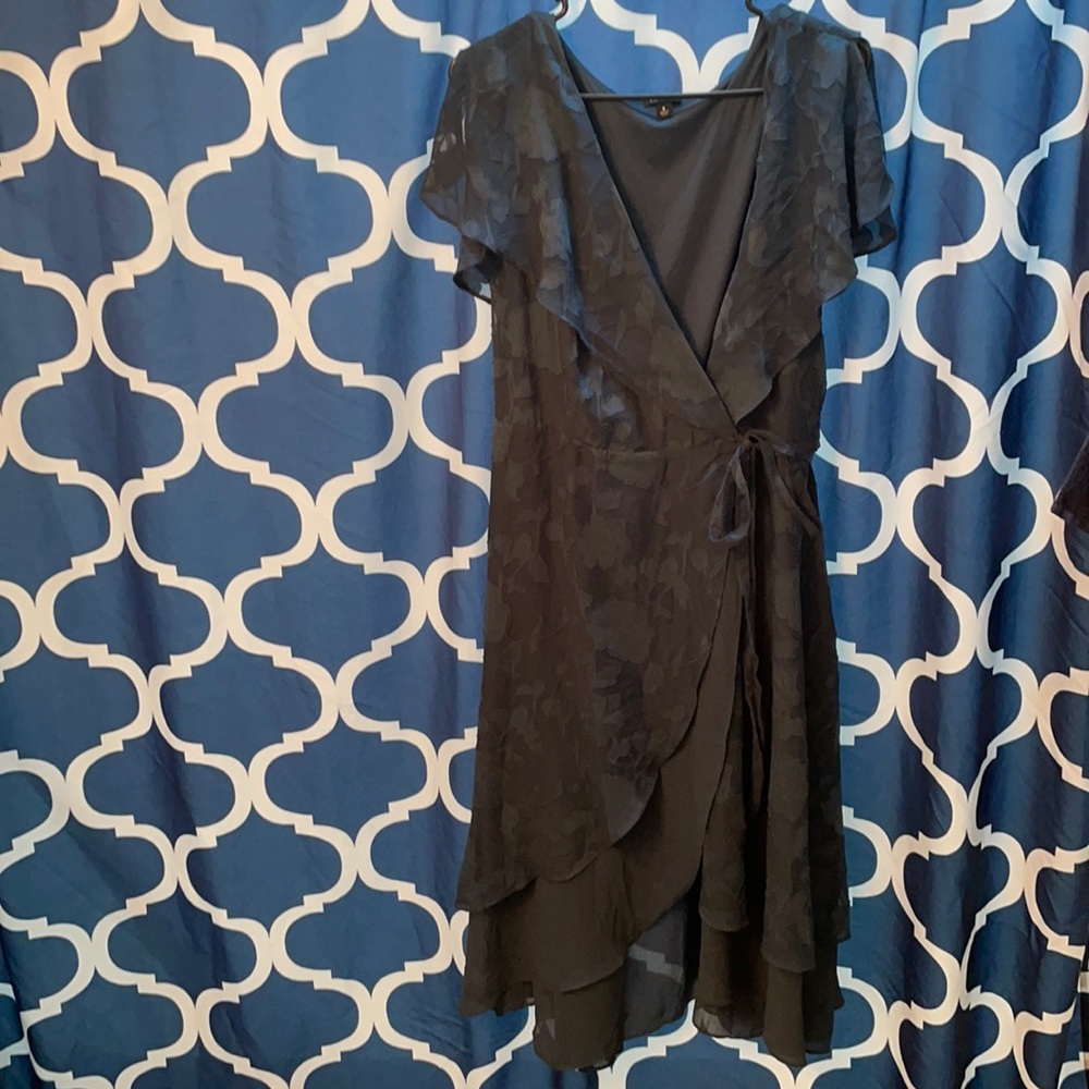 Torrid Teal Floral Wrap Dress